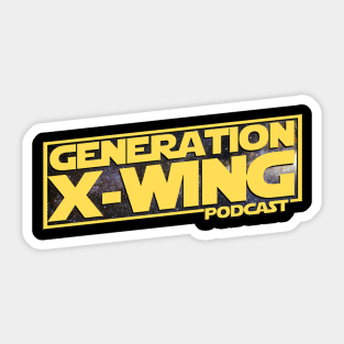 Generation X-Wing Podcast (Star background) Sticker